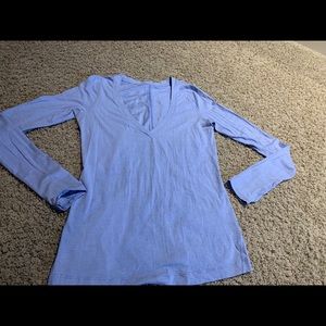 Lululemon Long Sleeve V-neck Shirt.